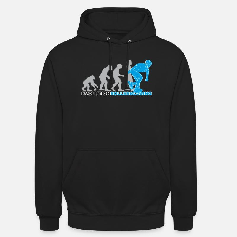 evolution rollerblading, inline skates, skating - Unisex Hoodie - black