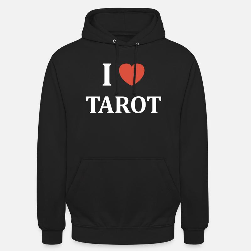 i love tarot - Sweat-shirt à capuche unisexe - noir