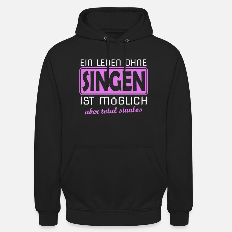 Chanteur cadeau chanteuse chanteuse - Sweat-shirt à capuche unisexe - noir