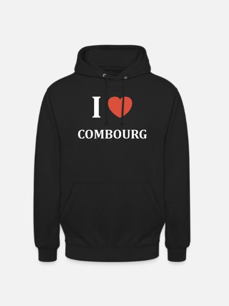 i love Combourg - Sweat-shirt à capuche unisexe - noir