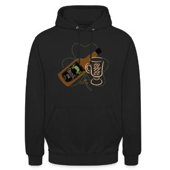 Irish Coffee Original Irish Coffee Whiskey - Unisex Hoodie - black - Front - Alina (178cm) & Michal (187cm)