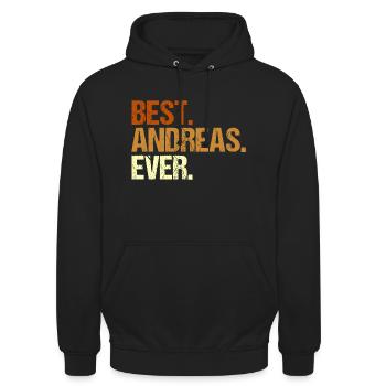 Andreas - Unisex Hoodie - Schwarz - Vorne - Alina (178cm) & Michal (187cm)