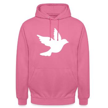 Dove of peace - Unisex Hoodie - pink - Front - Alina (178cm) & Michal (187cm)
