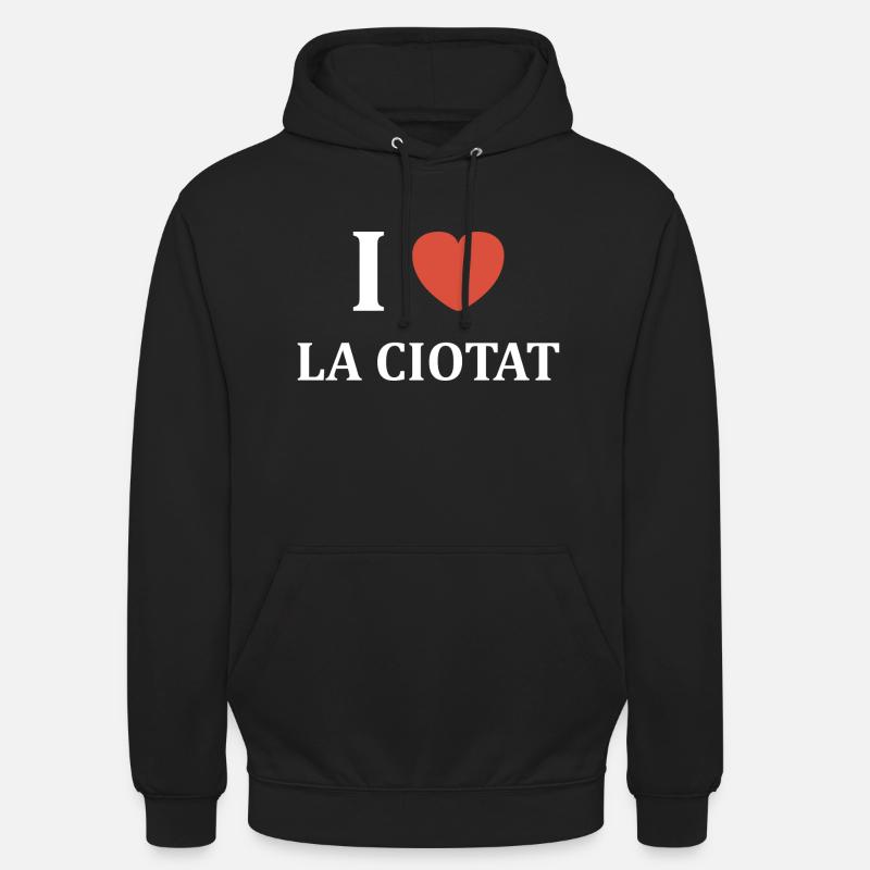 i love La Ciotat - Sweat-shirt à capuche unisexe - noir