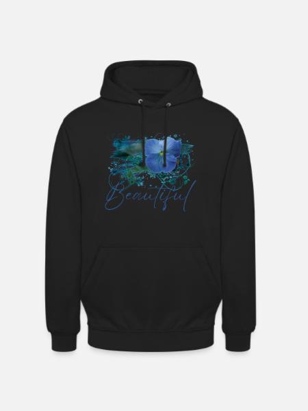 Schöne Dana-Blumen - Unisex Hoodie - Schwarz