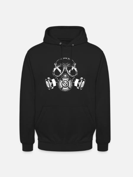 gas mask - Unisex Hoodie - black