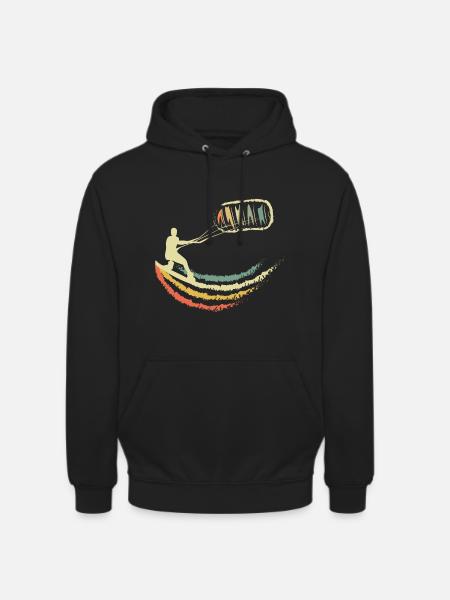 kitesurfing - Sweat-shirt à capuche unisexe - noir