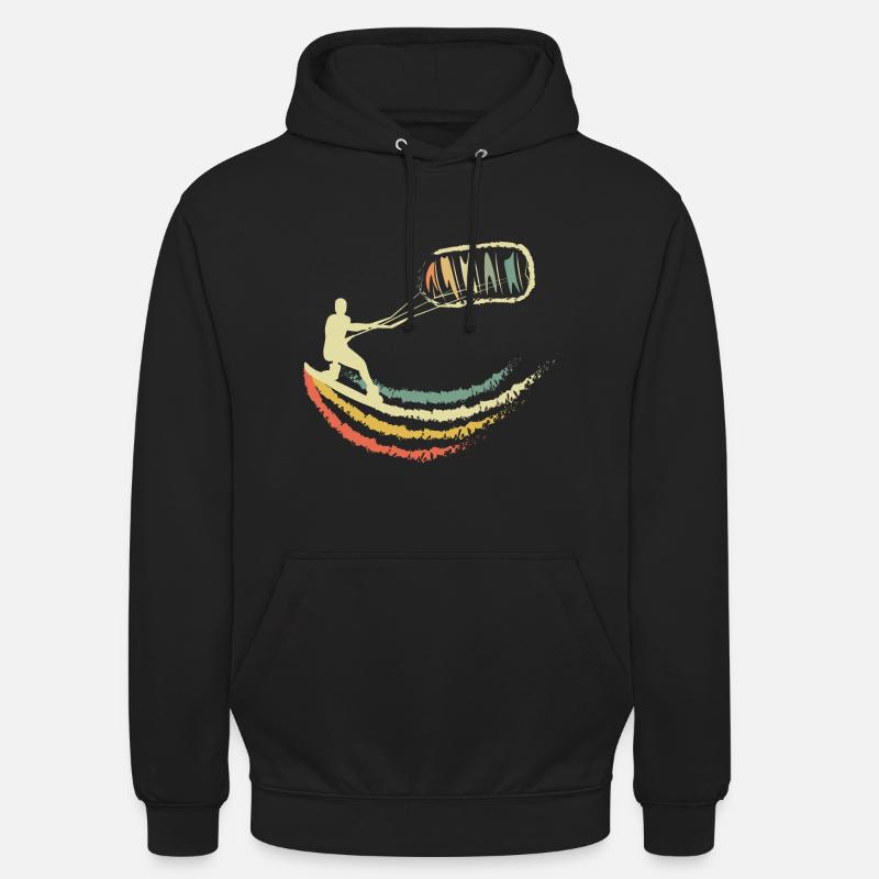 kitesurfing - Sweat-shirt à capuche unisexe - noir