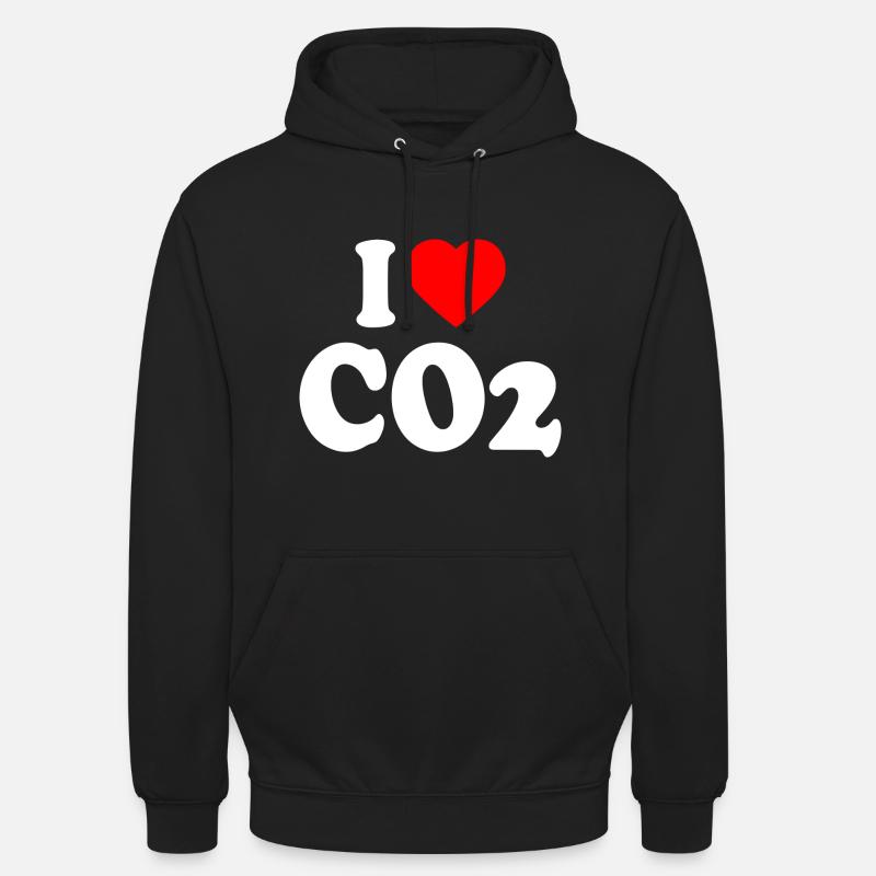I love co2 - Sweat-shirt à capuche unisexe - noir