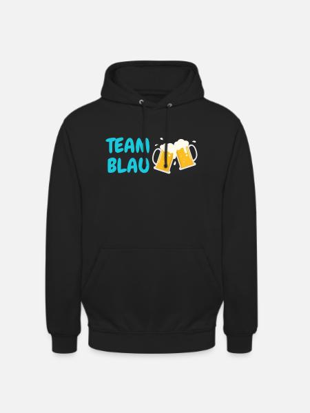 Team Blau - Unisex Hoodie - Schwarz