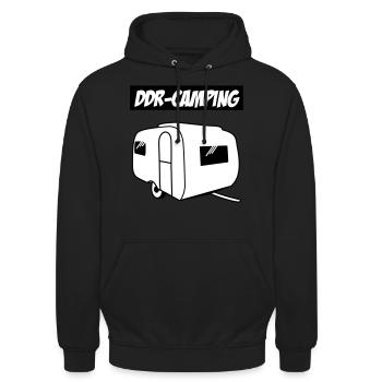 DDR-Camping QEK Junior - Unisex Hoodie - Schwarz - Vorne - Alina (178cm) & Michal (187cm)