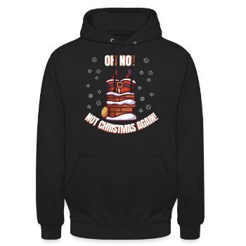 Anti Christmas saying Christmas muffle funny - Unisex Hoodie - black - Front - Alina (178cm) & Michal (187cm)