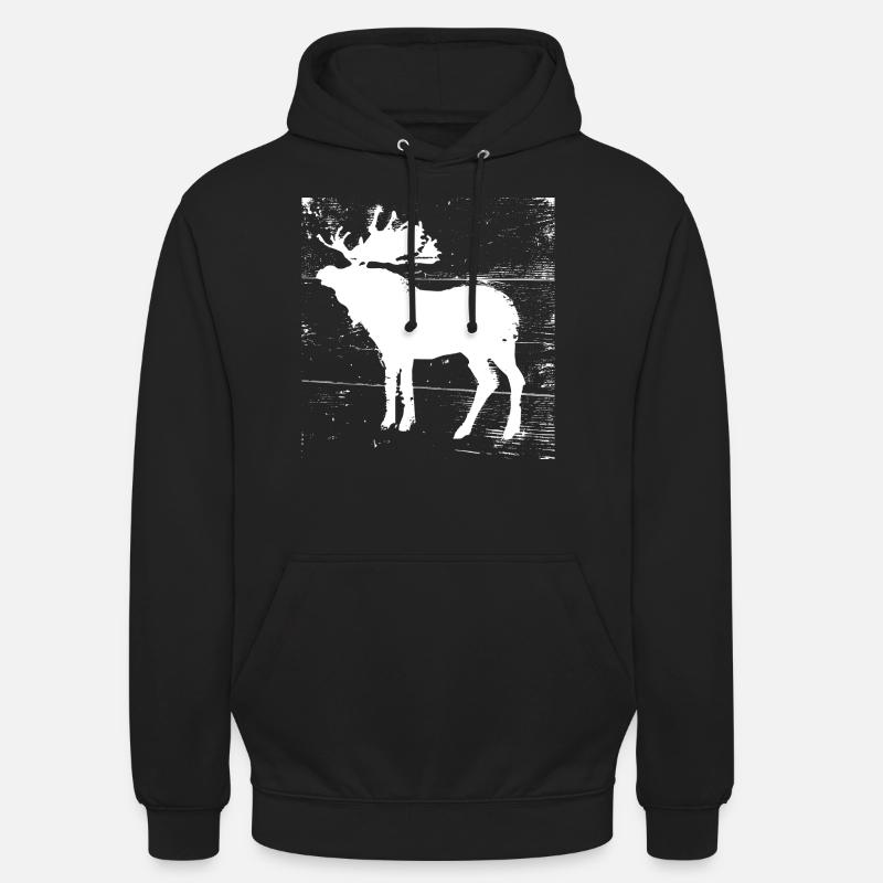 Elch - Unisex Hoodie - Schwarz
