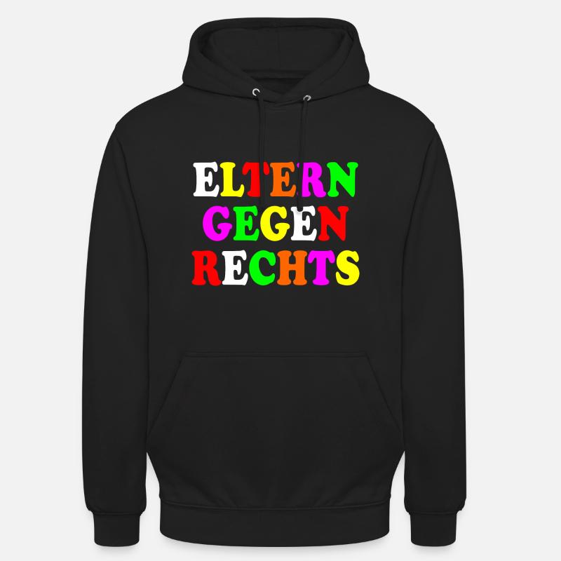 Eltern gegen rechts - Unisex Hoodie - Schwarz