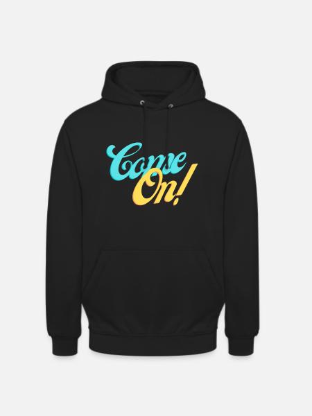 Kom nu! Kom nu med os! - Hættetrøje unisex - sort