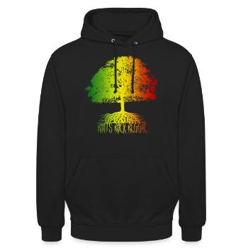 Afrique racines Black History Month Arbre - Sweat-shirt à capuche unisexe - noir - Devant - Alina (178cm) & Michal (187cm)
