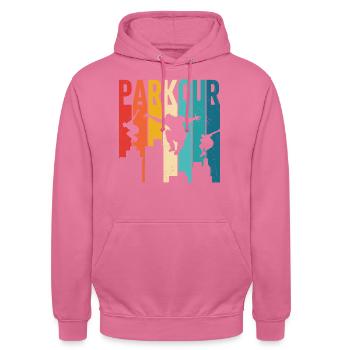 Parkour - Sweat-shirt à capuche unisexe - rose - Devant - Alina (178cm) & Michal (187cm)