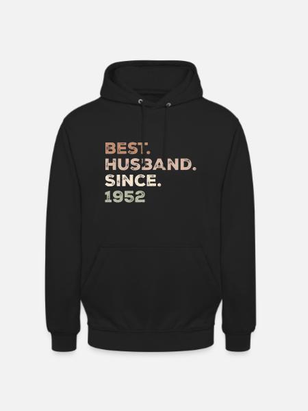Bester Ehemann seit 1952 Jubiläumsgeschenk - Unisex Hoodie - Schwarz