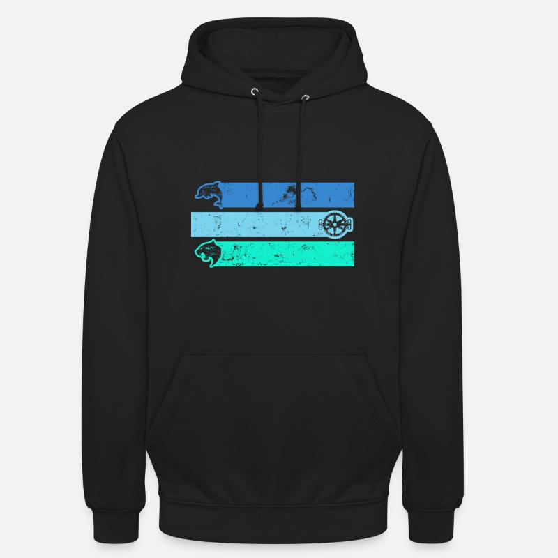 Triathlète de triathlon TRI « natation-vélo-course » - Sweat-shirt à capuche unisexe - noir
