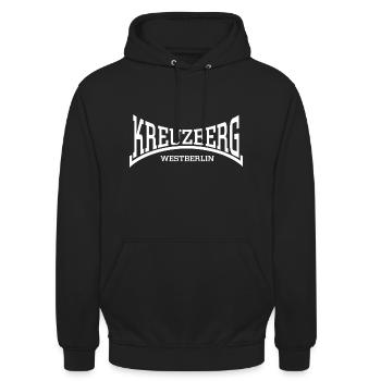 Kreuzberg Westberlin - Unisex Hoodie - Schwarz - Vorne - Alina (178cm) & Michal (187cm)