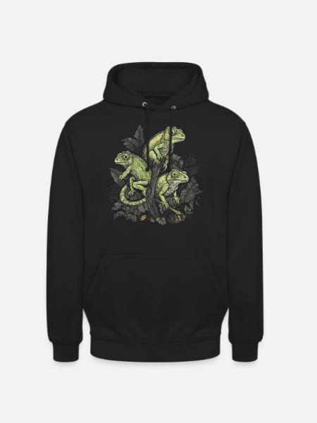 Chameleons Branch Reptiles Chameleon - Unisex Hoodie - black