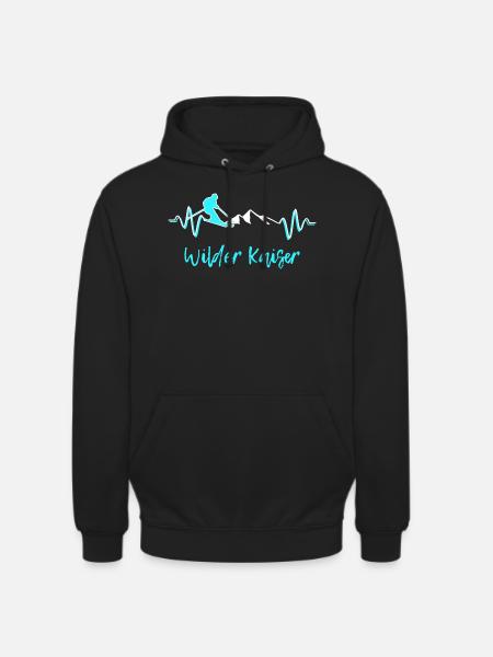 Skifahren Wilder Kaiser - Unisex Hoodie - Schwarz