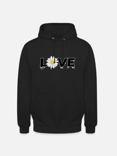 Love flower groovy - Unisex Hoodie - black