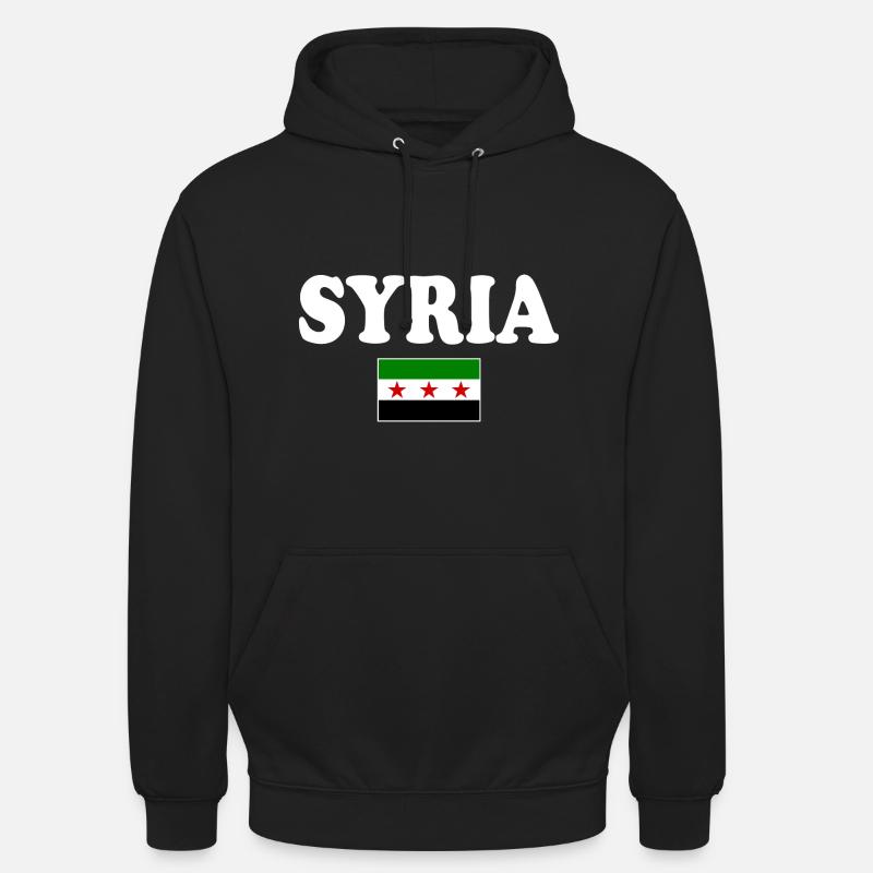 Drapeau de la Syrie - Sweat-shirt à capuche unisexe - noir