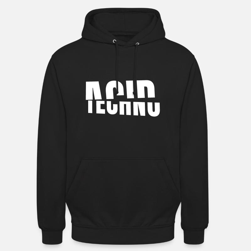 Techno acide - Sweat-shirt à capuche unisexe - noir