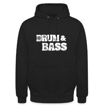 Drum & Bass - Sweat-shirt à capuche unisexe - noir - Devant - Alina (178cm) & Michal (187cm)