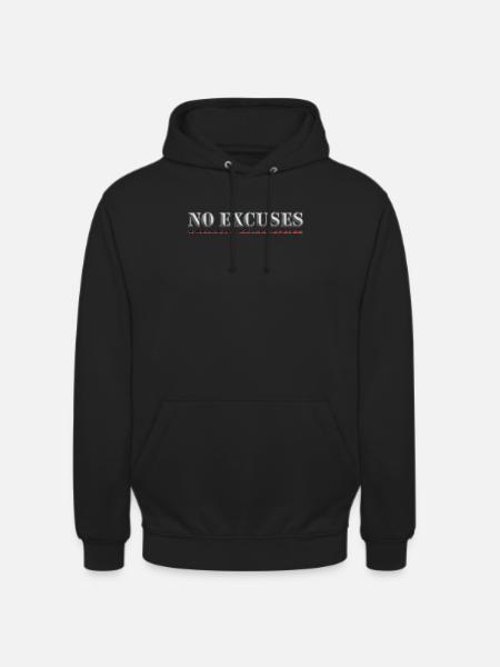 No Excuses, Train Harder! - Unisex Hoodie - black