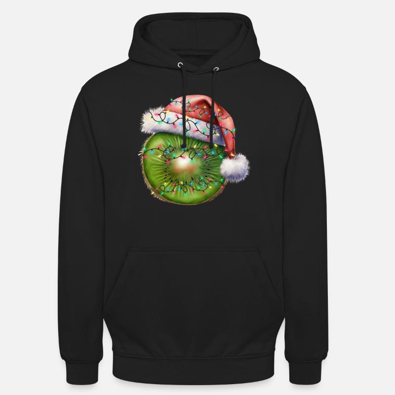 Kiwi de Noël - Sweat-shirt à capuche unisexe - noir