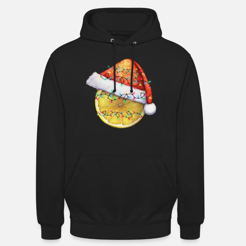 Citron de Noël - Sweat-shirt à capuche unisexe - noir