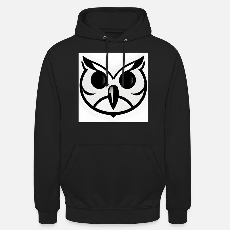 Owl, Heule, Front - Unisex Hoodie - Schwarz