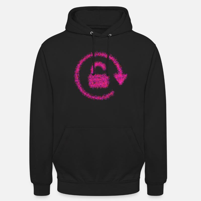 Té de style serrure - Sweat-shirt à capuche unisexe - noir