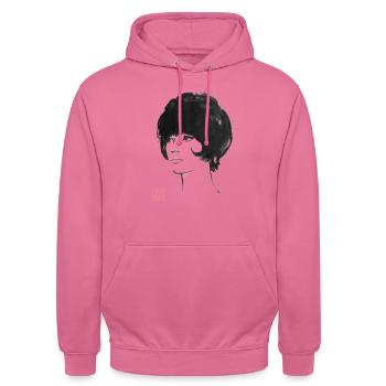60er Jahre Haarschnitt - Unisex Hoodie - Pink - Vorne - Alina (178cm) & Michal (187cm)