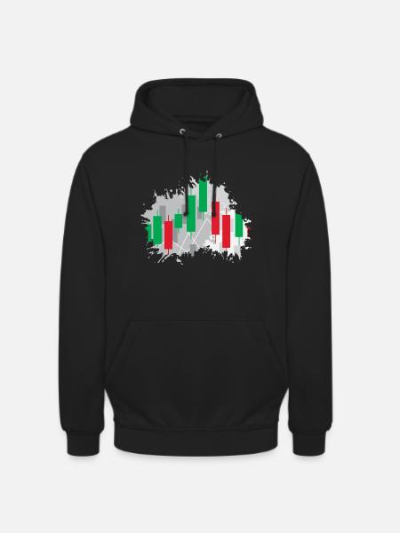 Ups and Downs - Candlestick Chart - Unisex Hoodie - Schwarz