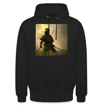 Storm Samurai - Unisex Hoodie - Schwarz - Vorne - Alina (178cm) & Michal (187cm)