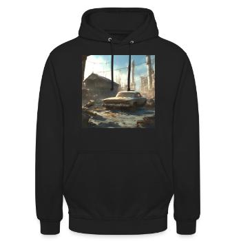 Fallout - Unisex Hoodie - Schwarz - Vorne - Alina (178cm) & Michal (187cm)