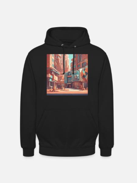 retro-futurismus,1950s, Lowpoly,artwork,scetch - Unisex Hoodie -