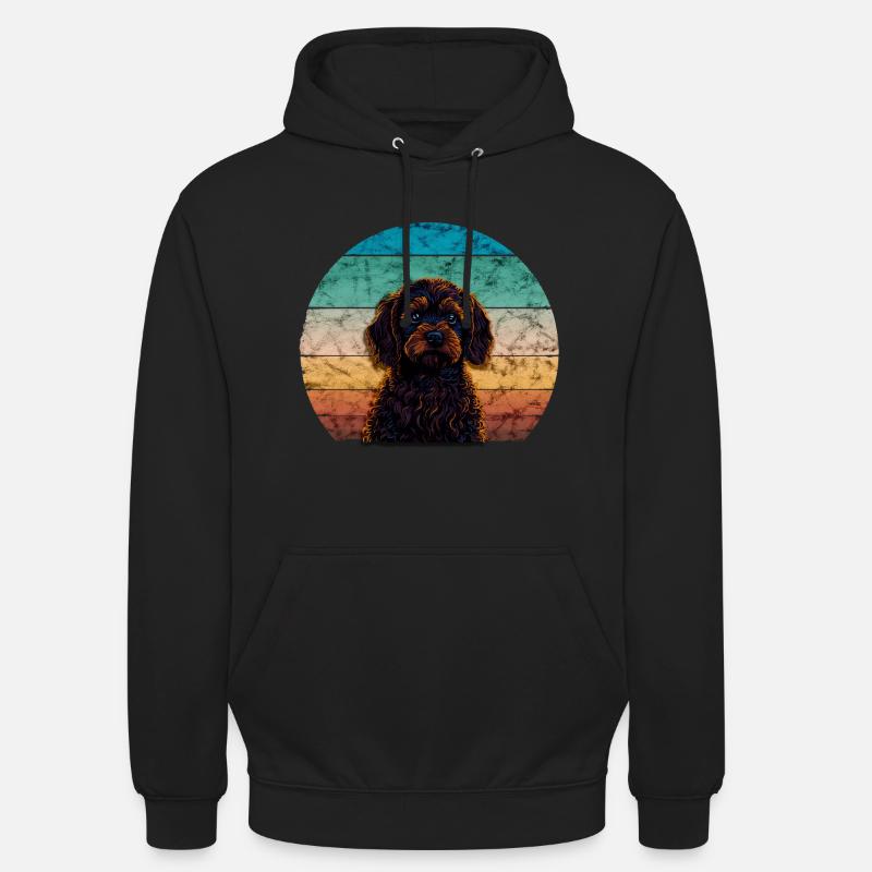 Coucher de soleil Cavapoo Sweat-shirt à capuche unisexe
