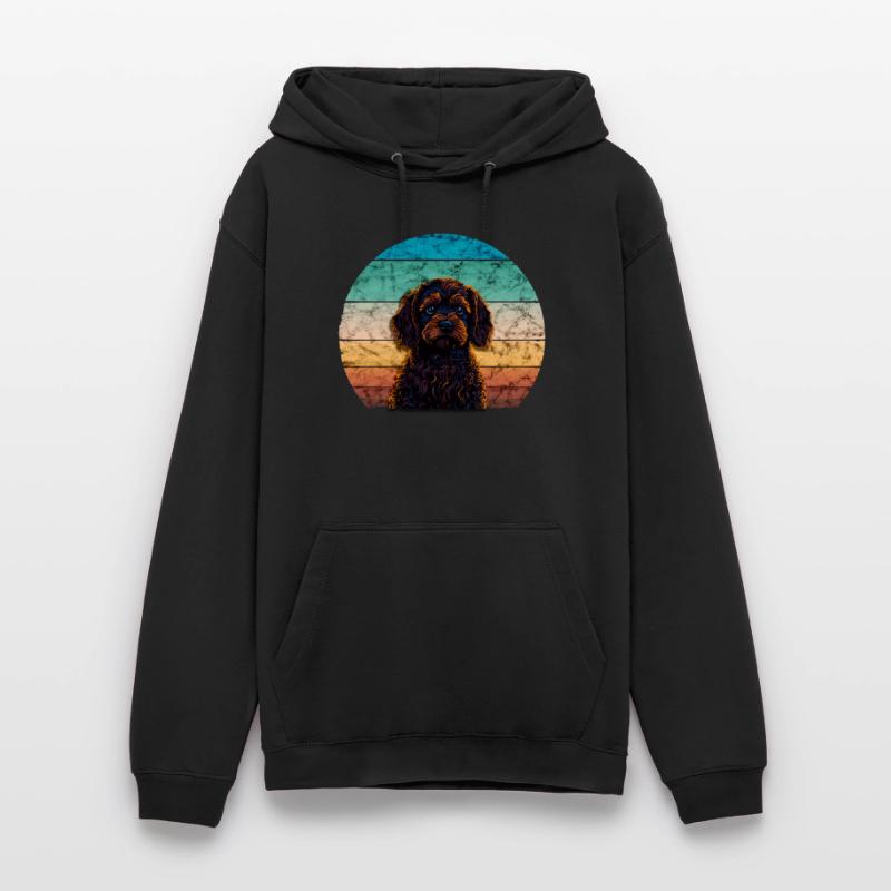 Coucher de soleil Cavapoo Sweat-shirt à capuche unisexe