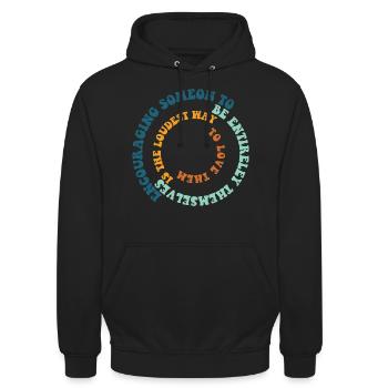 Sagesse de vie pour l’état d’ de croissance Soi inspirant - Sweat-shirt à capuche unisexe - noir - Devant - Alina (178cm) & Michal (187cm)