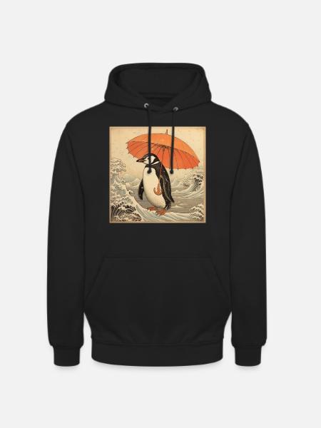 Penguin Ukiyo-e no2 - Unisex Hoodie -