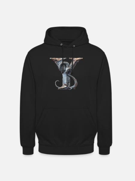 Letter "Y" in dragon design. - Unisex Hoodie - 