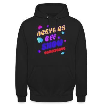 True Colors Acrylic Style Natural Beautiful - Unisex Hoodie - black - Front - Alina (178cm) & Michal (187cm)