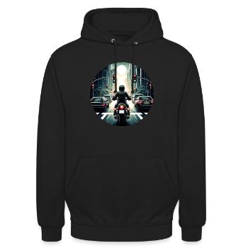 Urban Sticker - Unisex Hoodie - Schwarz - Vorne - Alina (178cm) & Michal (187cm)