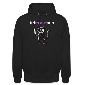 Krimiautorin - Unisex Hoodie - Schwarz - Vorne - Alina (178cm) & Michal (187cm)