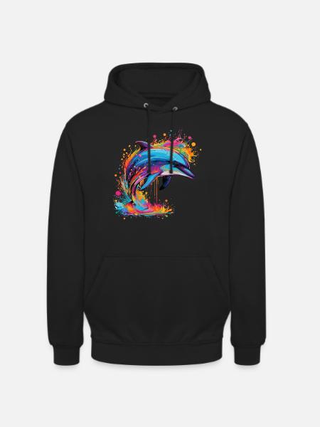 Dolphin - Unisex Hoodie - black