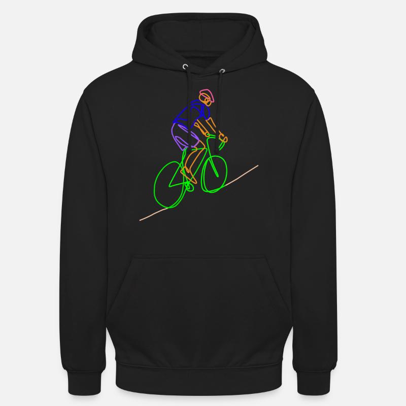 Vélo de course Cyclistes - Sweat-shirt à capuche unisexe - noir